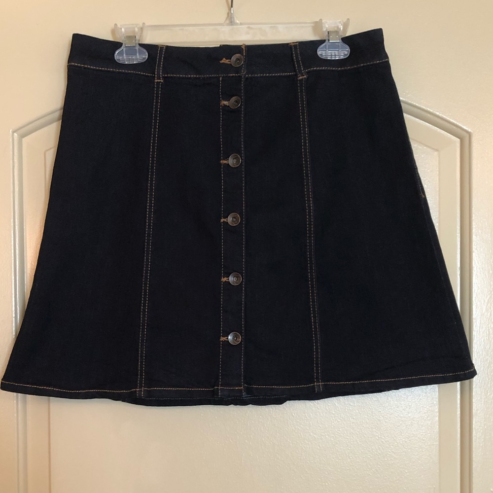 Denim High Waisted Skirt